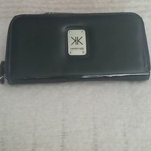 Kardashian Kollection Black Zipper Wallet
